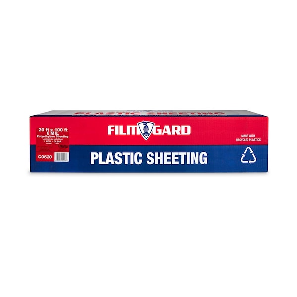 Film-Gard Film-Gard Plastic Sheeting 6 mil X 20 ft. W X 100 ft. L Polyethylene Clear 1 pk 626073 - main